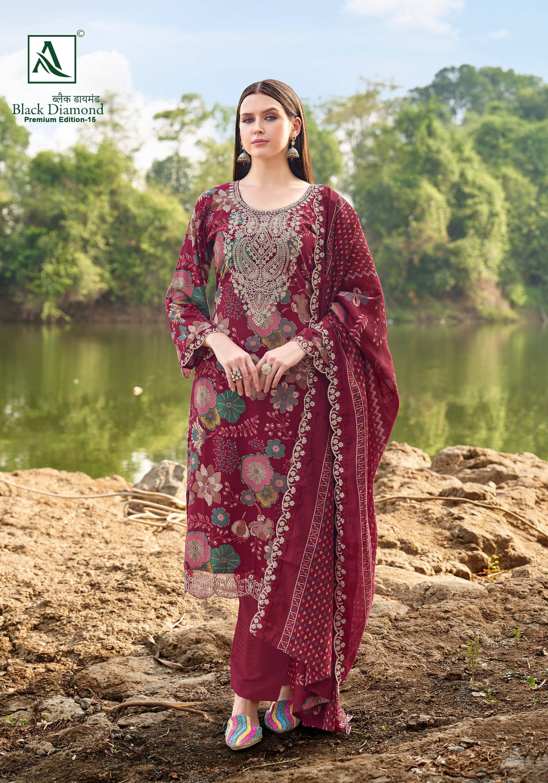 BLACK DIAMOND PREMIUIM-15 By Alok 01 To 06 Series Pakistani Stylish Beautiful Colourful Printed Pure Reyon Stitched Dresses At Wholesale Price